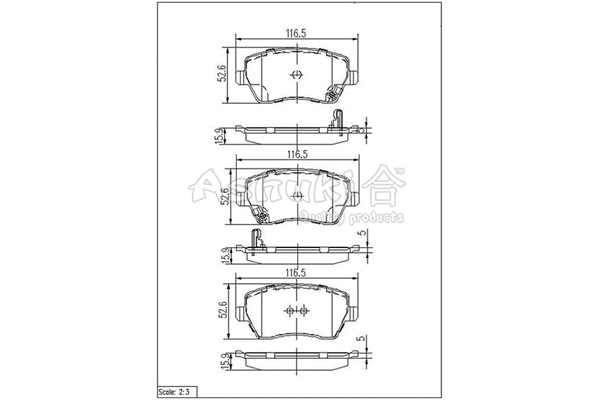 Brake Pad Set, disc brake (K012-40)