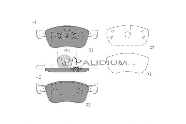 Brake Pad Set, disc brake (P1-1561)