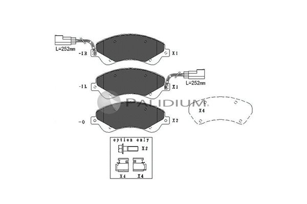 Brake Pad Set, disc brake (P1-1058)
