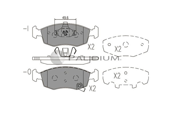 Brake Pad Set, disc brake (P1-1572)