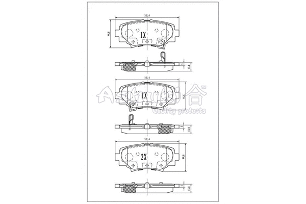 Brake Pad Set, disc brake (1083-7203)