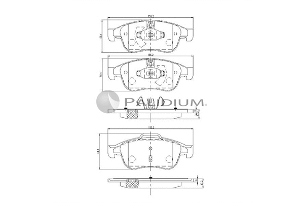 Brake Pad Set, disc brake (P1-1115)