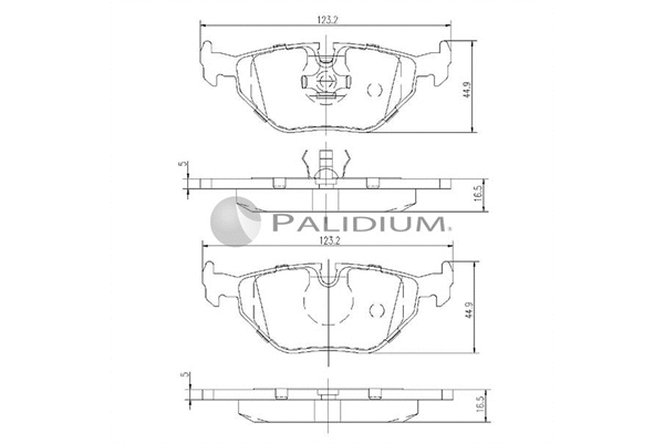 Brake Pad Set, disc brake (P1-1297)