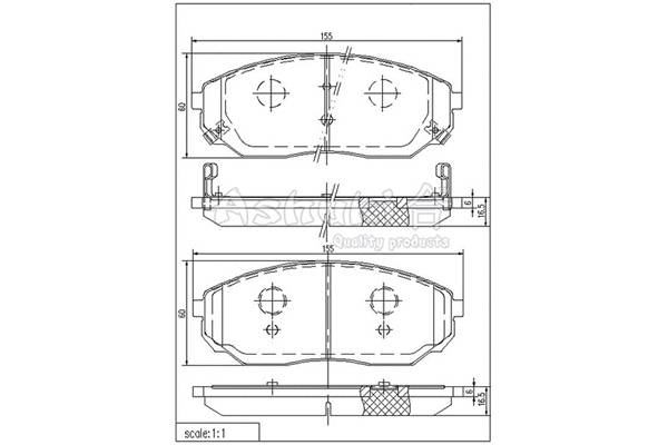 Brake Pad Set, disc brake (1080-8130)