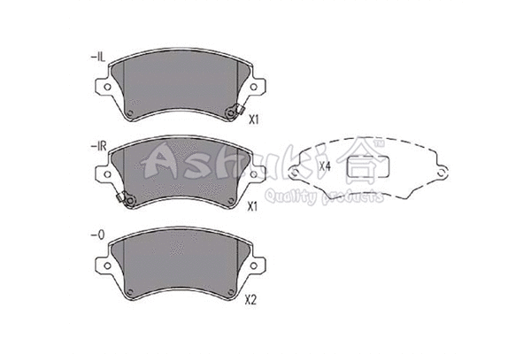 Brake Pad Set, disc brake (1080-1012)