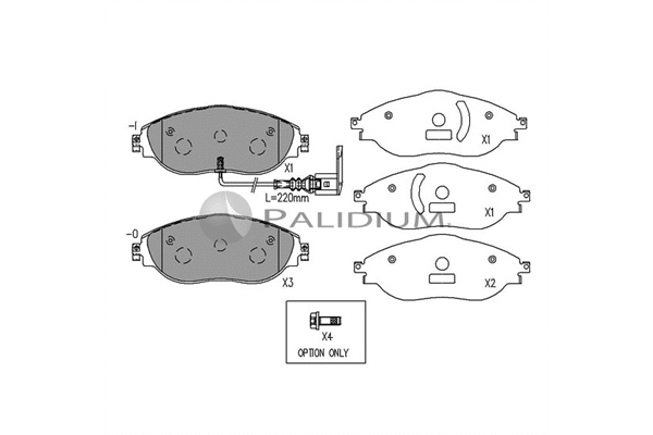 Brake Pad Set, disc brake (P1-1565)