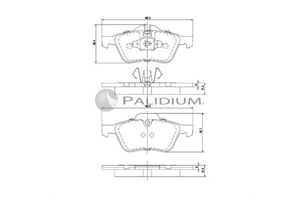 Brake Pad Set, disc brake (P1-1164)