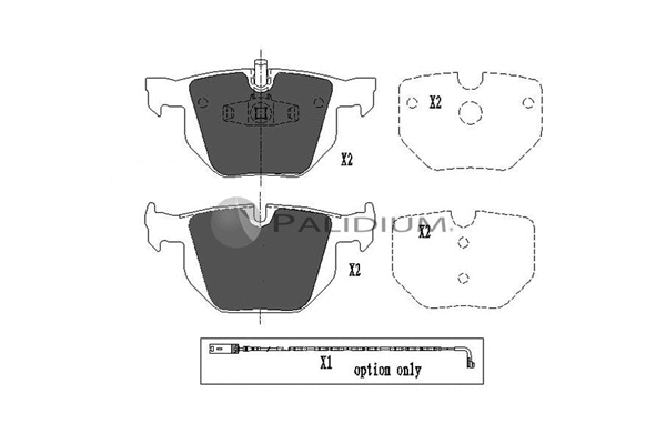 Brake Pad Set, disc brake (P1-1069)