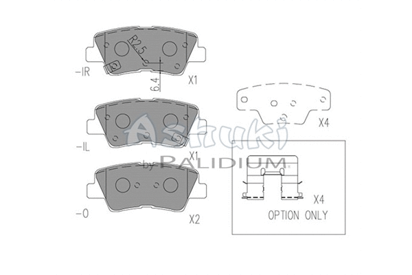 Brake Pad Set, disc brake (Y029-55)