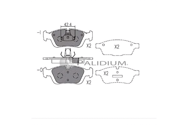 Brake Pad Set, disc brake (P1-1122)