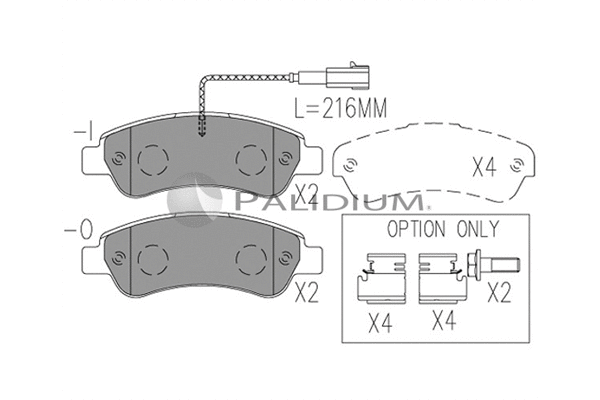 Brake Pad Set, disc brake (P1-1550)