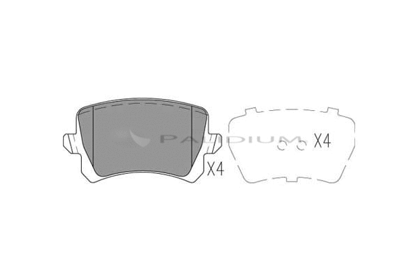 Brake Pad Set, disc brake (P1-1087)