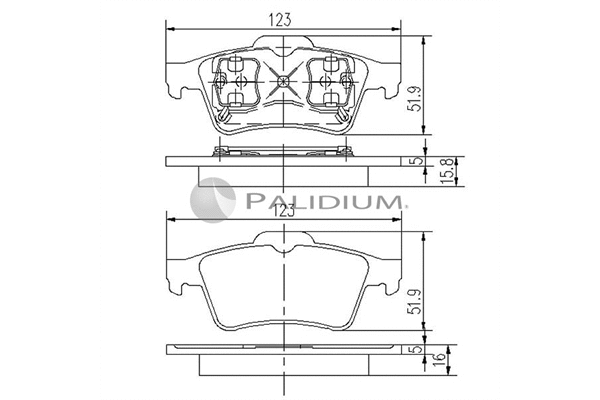 Brake Pad Set, disc brake (P1-1034)