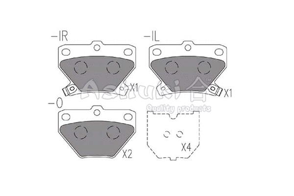 Brake Pad Set, disc brake (1083-8102)