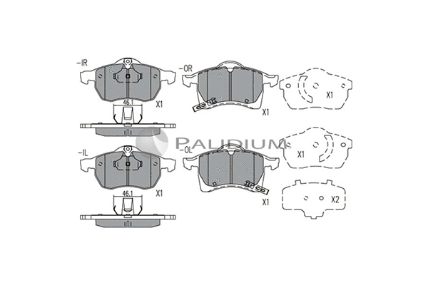 Brake Pad Set, disc brake (P1-1020)