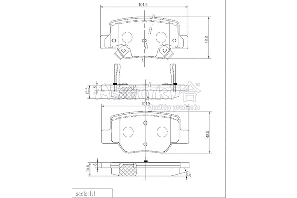 Brake Pad Set, disc brake (1083-0402)