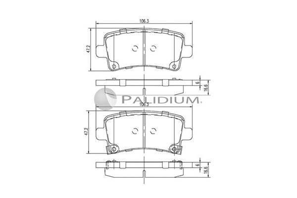 Brake Pad Set, disc brake (P1-1245)