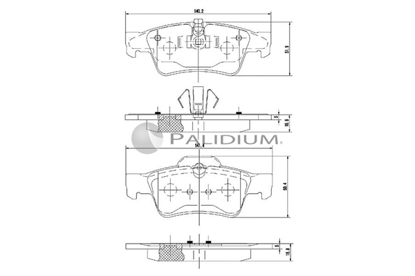 Brake Pad Set, disc brake (P1-1242)
