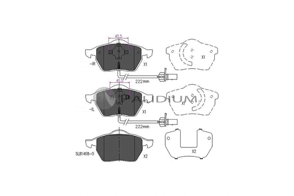 Brake Pad Set, disc brake (P1-1014)