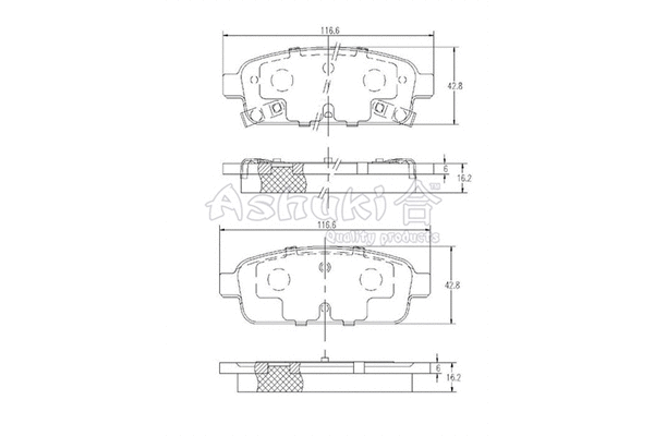 Brake Pad Set, disc brake (J009-60)