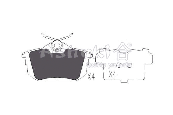 Brake Pad Set, disc brake (1083-2105)