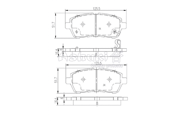 Brake Pad Set, disc brake (M050-39)