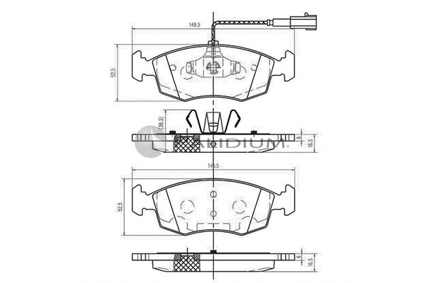 Brake Pad Set, disc brake (P1-1254)