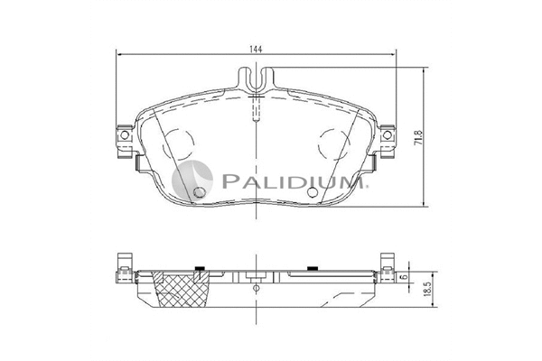 Brake Pad Set, disc brake (P1-1258)