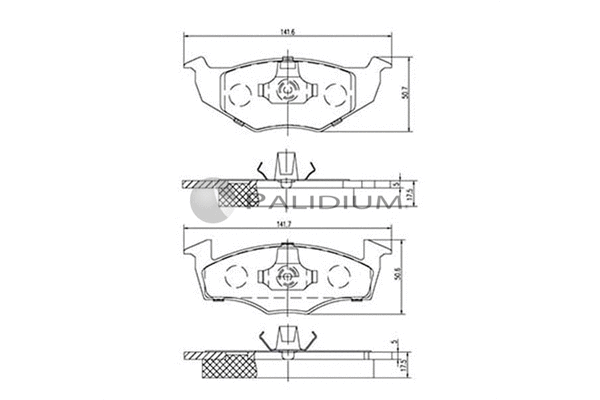 Brake Pad Set, disc brake (P1-1009)