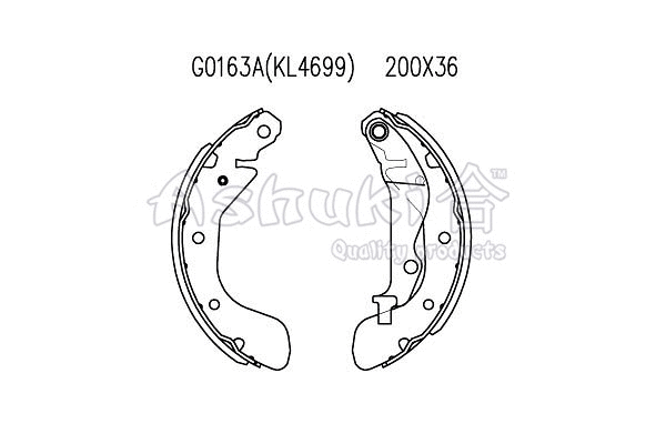 Brake Shoe Set (1050-7090)