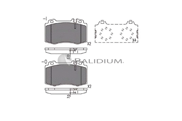 Brake Pad Set, disc brake (P1-1446)