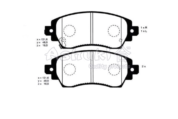 Brake Pad Set, disc brake (1080-9802)