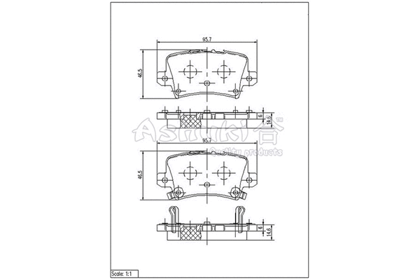 Brake Pad Set, disc brake (1083-8104)