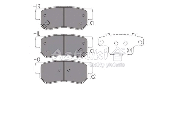 Brake Pad Set, disc brake (1083-9050)