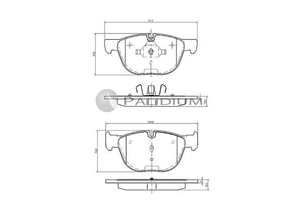 Brake Pad Set, disc brake (P1-1239)