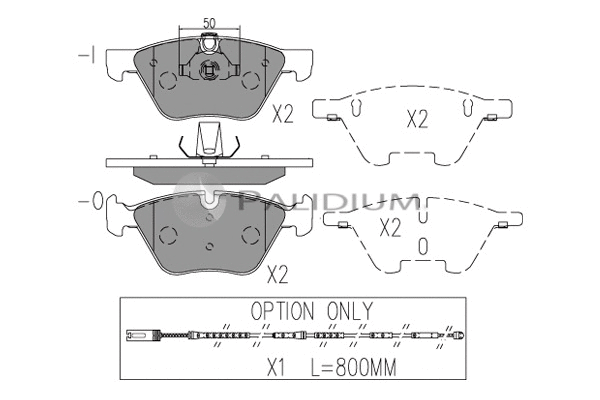 Brake Pad Set, disc brake (P1-1027)