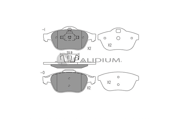 Brake Pad Set, disc brake (P1-1057)