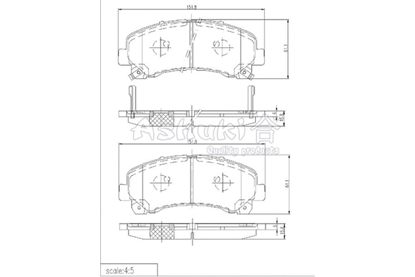 Brake Pad Set, disc brake (IS015-51)