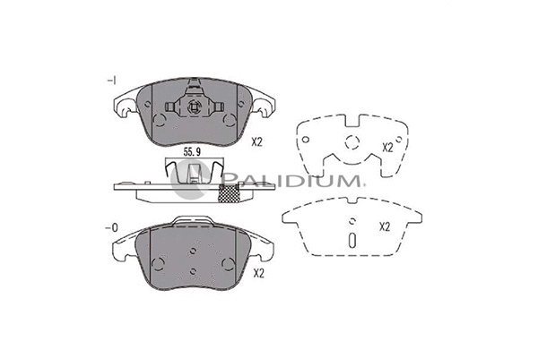 Brake Pad Set, disc brake (P1-1248)