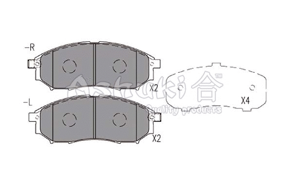 Brake Pad Set, disc brake (1080-4901)