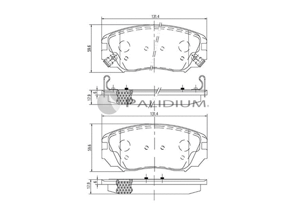 Brake Pad Set, disc brake (P1-1182)