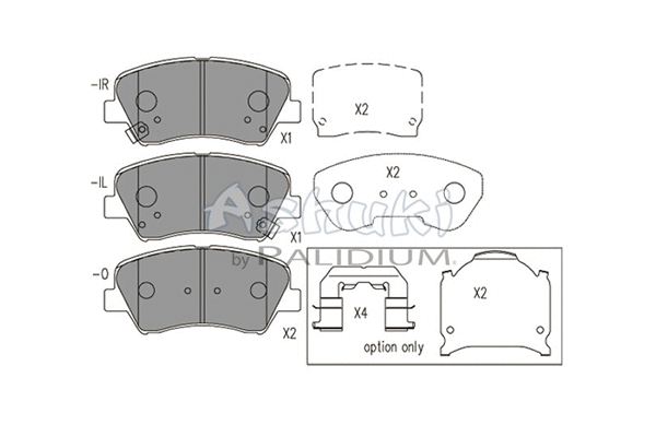 Brake Pad Set, disc brake (Y029-54)