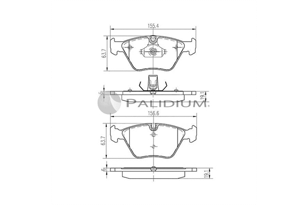 Brake Pad Set, disc brake (P1-1095)