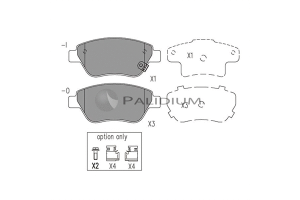 Brake Pad Set, disc brake (P1-1019)