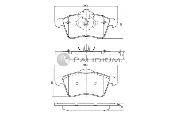 Brake Pad Set, disc brake (P1-1197)