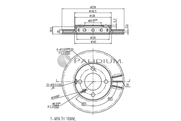 Brake Disc (P330-065)