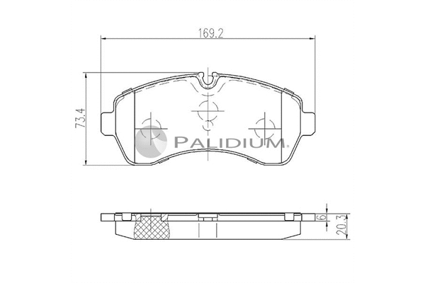 Brake Pad Set, disc brake (P1-1146)