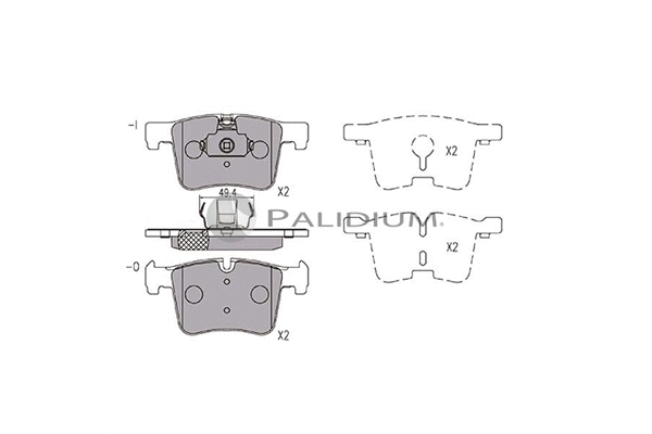 Brake Pad Set, disc brake (P1-1255)