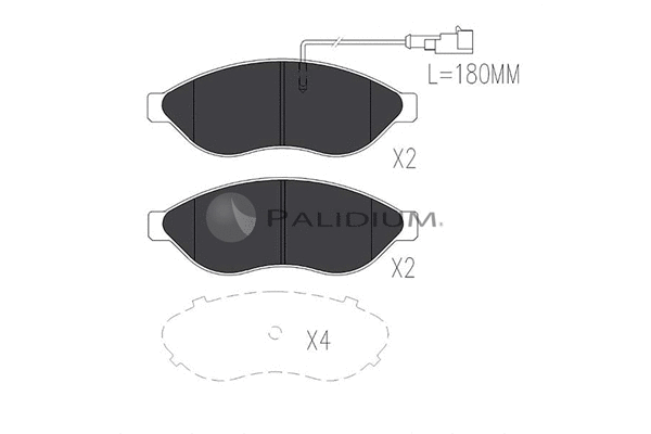 Brake Pad Set, disc brake (P1-1049)