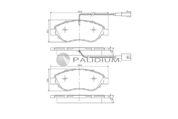 Brake Pad Set, disc brake (P1-1163)
